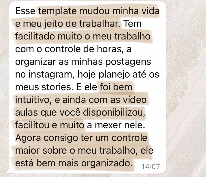 Print de depoimento de cliente do Método OGP